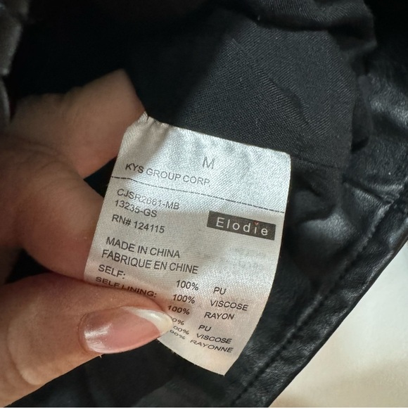 Elodie faux leather moto jacket medium - Picture 14 of 14